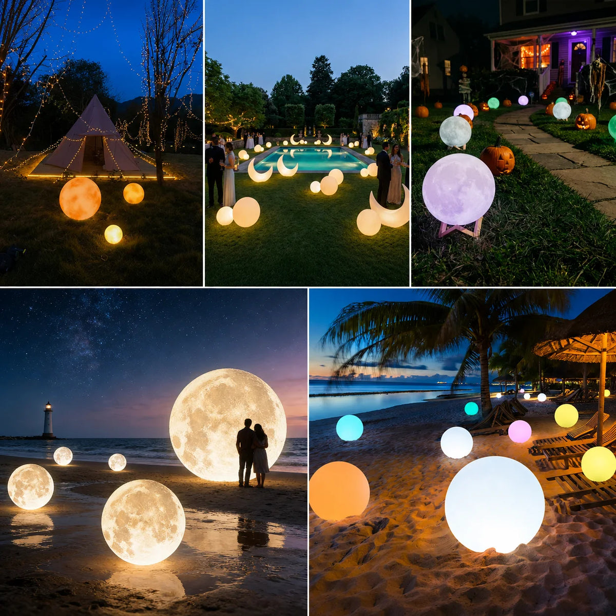 Minimalist Solar Garden Orb Lamp